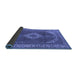 Sideview of Oriental Blue Industrial Rug, urb1750blu