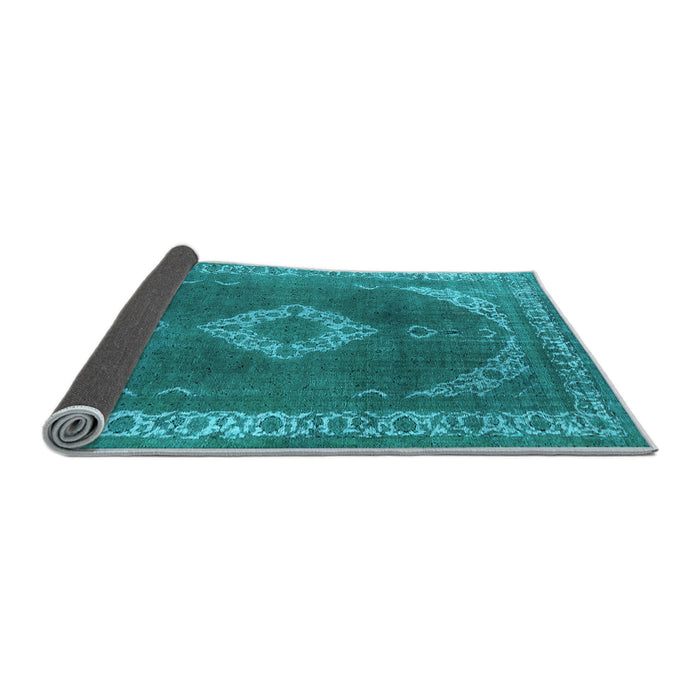 Sideview of Oriental Light Blue Industrial Rug, urb1750lblu