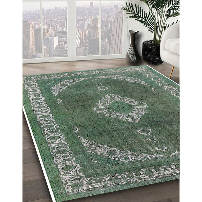 Machine Washable Industrial Modern Gunmetal Gray Rug in a Family Room, wshurb1750