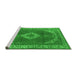 Sideview of Machine Washable Oriental Green Industrial Area Rugs, wshurb1750grn