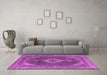 Machine Washable Oriental Pink Industrial Rug in a Living Room, wshurb1750pnk