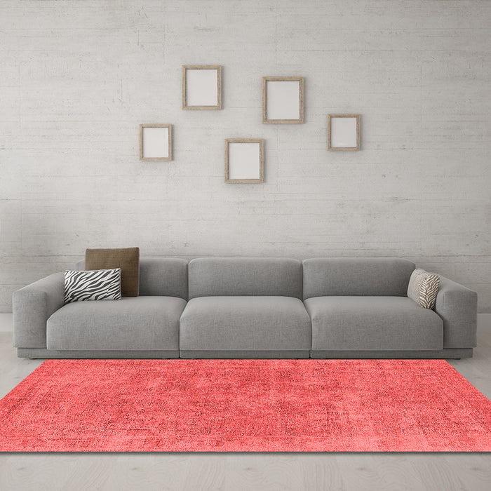 Industrial Red Washable Rugs