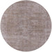 Round Mid-Century Modern Silver Pink Oriental Rug, urb1751