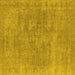 Square Machine Washable Oriental Yellow Industrial Rug, wshurb1751yw