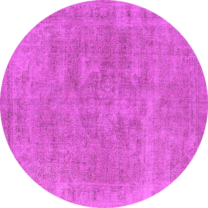Round Oriental Pink Industrial Rug, urb1751pnk