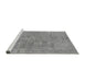 Sideview of Machine Washable Oriental Gray Industrial Rug, wshurb1751gry