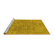 Sideview of Machine Washable Oriental Yellow Industrial Rug, wshurb1751yw