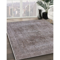 Mid-Century Modern Mauve Taupe Purple Oriental Rug, urb1752