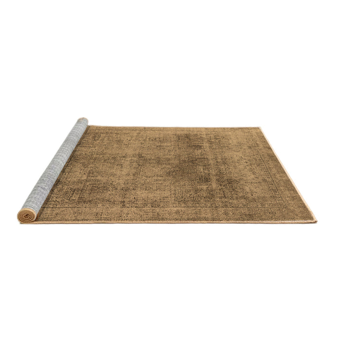 Sideview of Machine Washable Oriental Brown Industrial Rug, wshurb1752brn