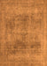 Machine Washable Oriental Orange Industrial Area Rugs, wshurb1752org