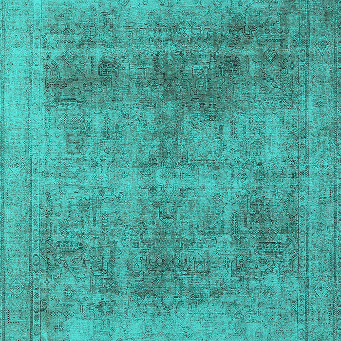 Machine Washable Oriental Turquoise Industrial Area Rugs, wshurb1752turq