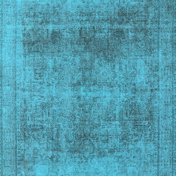 Machine Washable Oriental Light Blue Industrial Rug, wshurb1752lblu