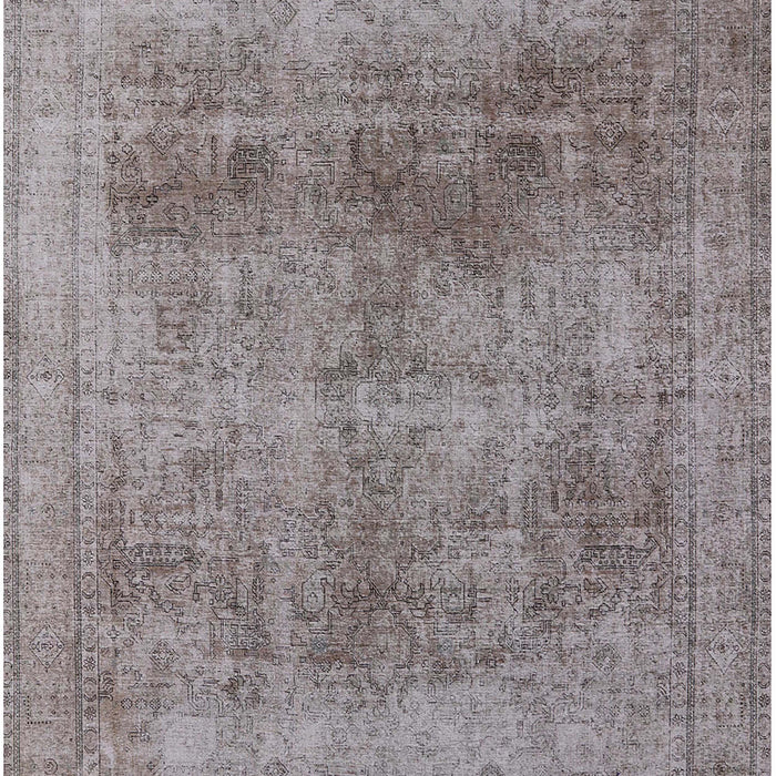 Machine Washable Industrial Modern Mauve Taupe Purple Rug, wshurb1752