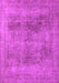 Machine Washable Oriental Pink Industrial Rug, wshurb1752pnk