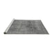 Sideview of Machine Washable Oriental Gray Industrial Rug, wshurb1752gry