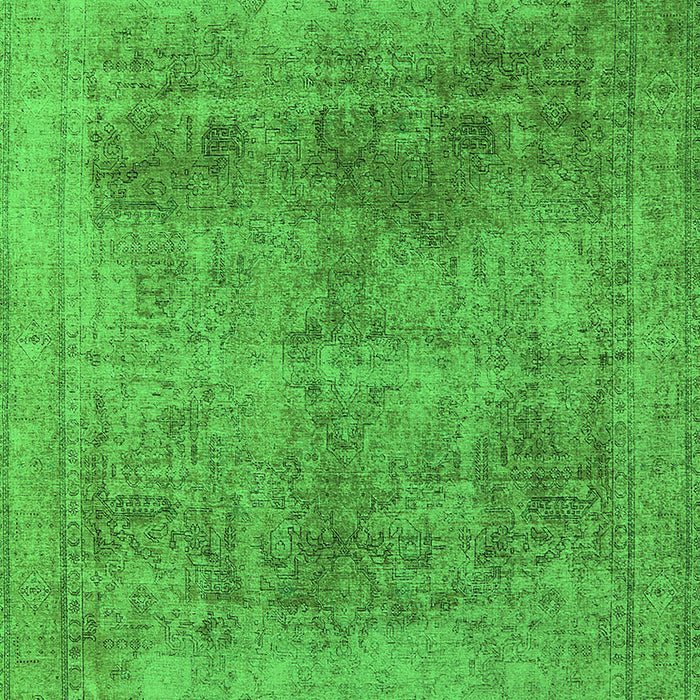 Machine Washable Oriental Green Industrial Area Rugs, wshurb1752grn