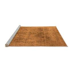 Sideview of Machine Washable Oriental Orange Industrial Area Rugs, wshurb1752org