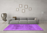 Machine Washable Oriental Purple Industrial Rug, wshurb1752pur