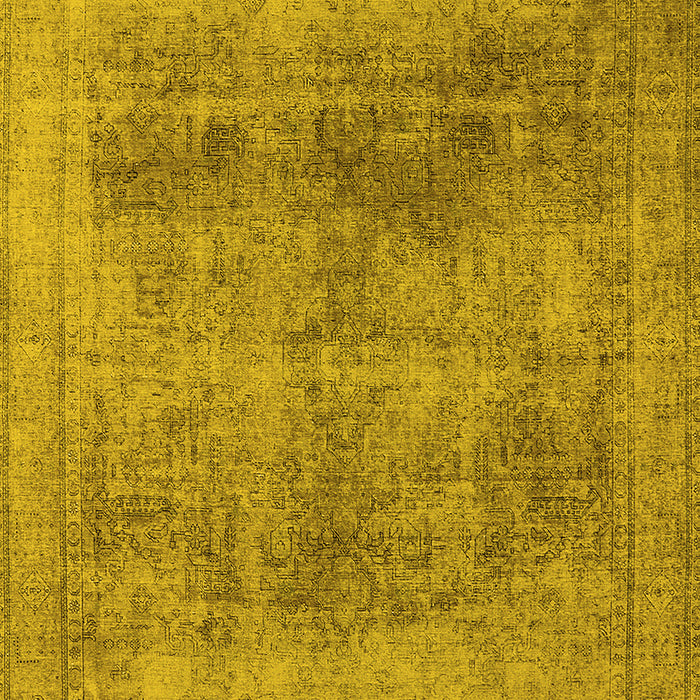 Oriental Yellow Industrial Rug, urb1752yw