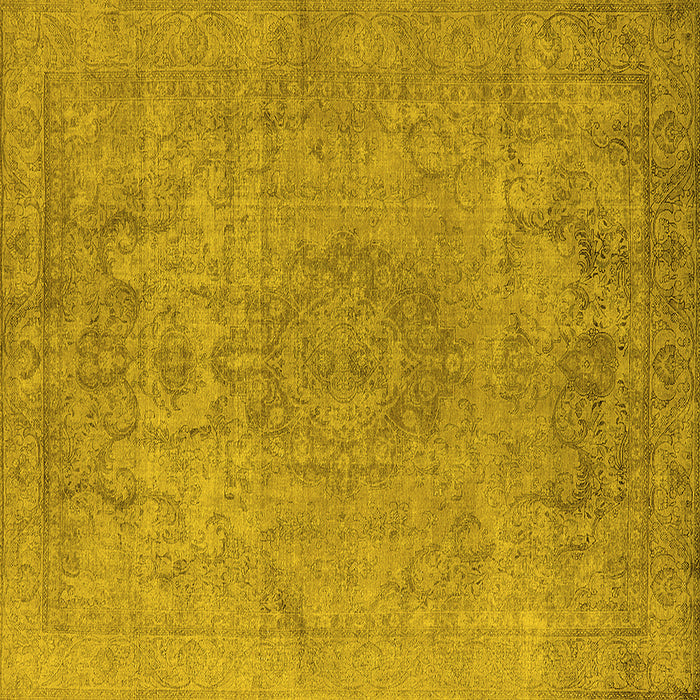 Square Oriental Yellow Industrial Rug, urb1753yw