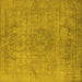 Square Oriental Yellow Industrial Rug, urb1753yw