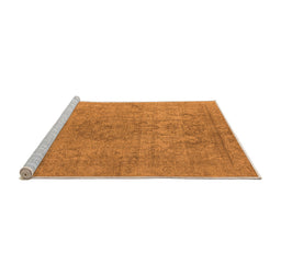 Sideview of Machine Washable Oriental Orange Industrial Area Rugs, wshurb1753org