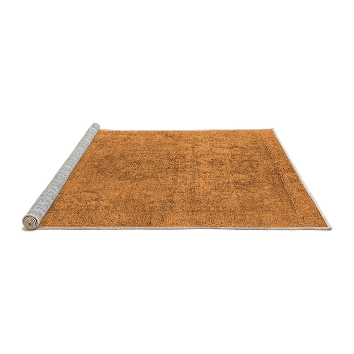 Sideview of Machine Washable Oriental Orange Industrial Area Rugs, wshurb1753org