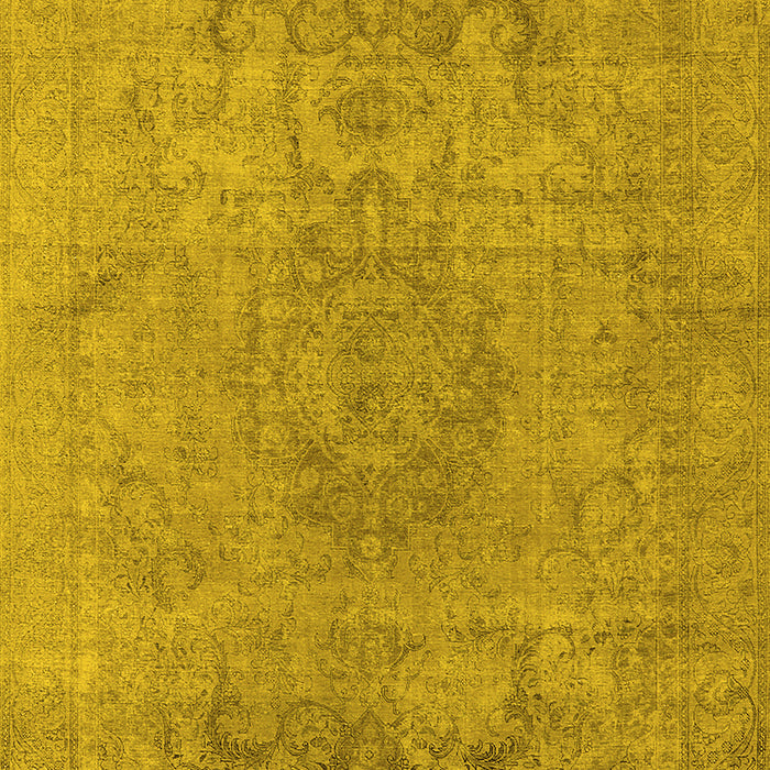 Oriental Yellow Industrial Rug, urb1753yw