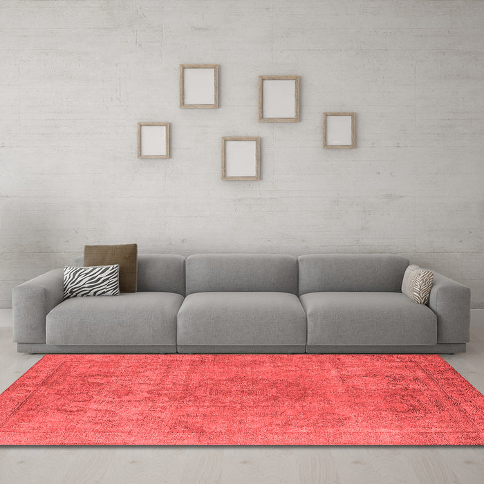 Industrial Red Washable Rugs