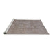 Sideview of Machine Washable Industrial Modern Rose Dust Purple Rug, wshurb1754