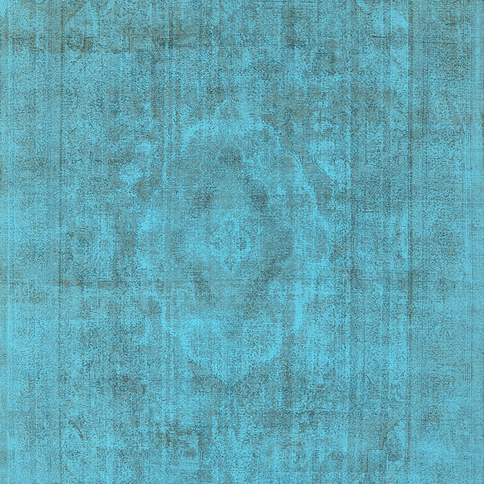 Machine Washable Oriental Light Blue Industrial Rug, wshurb1754lblu