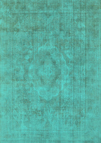 Oriental Turquoise Industrial Rug, urb1754turq