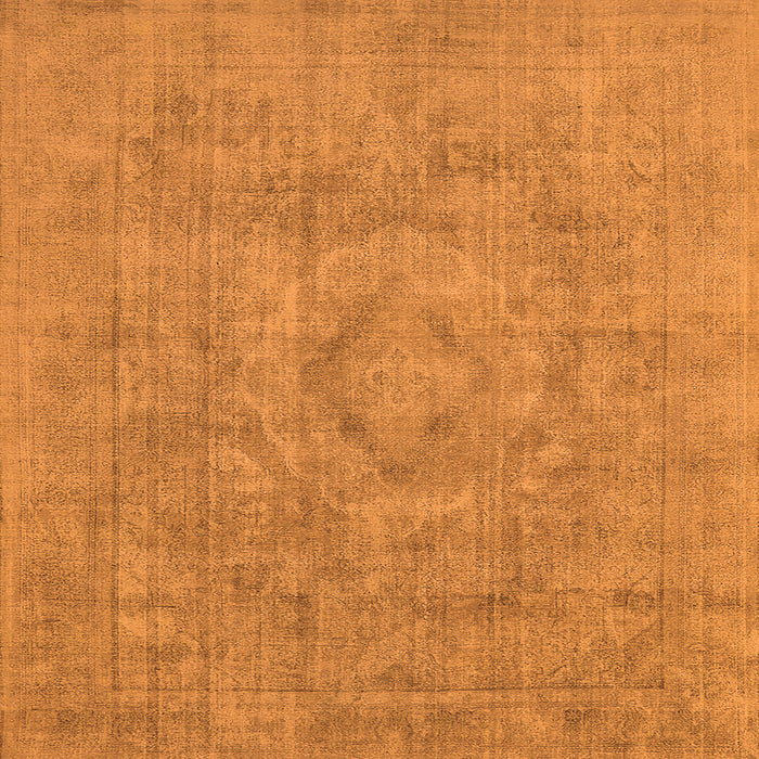 Square Machine Washable Oriental Orange Industrial Area Rugs, wshurb1754org