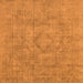 Square Machine Washable Oriental Orange Industrial Area Rugs, wshurb1754org