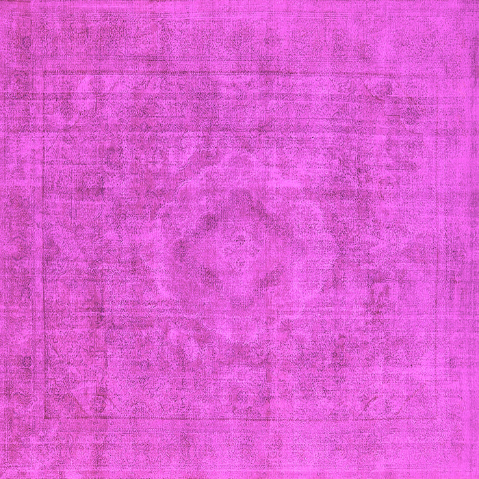 Square Machine Washable Oriental Pink Industrial Rug, wshurb1754pnk