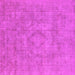 Square Oriental Pink Industrial Rug, urb1754pnk