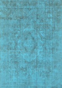 Oriental Light Blue Industrial Rug, urb1754lblu