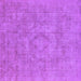 Square Oriental Purple Industrial Rug, urb1754pur