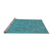 Sideview of Machine Washable Oriental Light Blue Industrial Rug, wshurb1754lblu