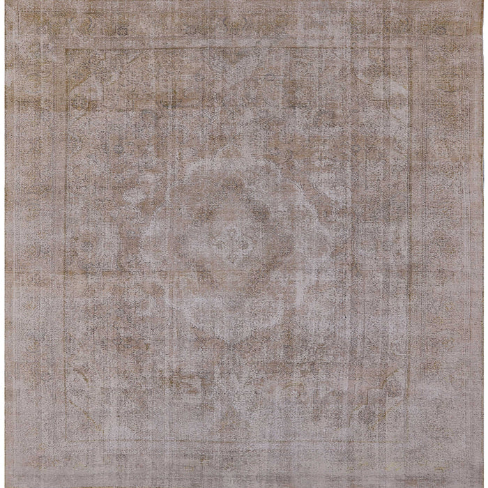 Square Mid-Century Modern Rose Purple Oriental Rug, urb1754