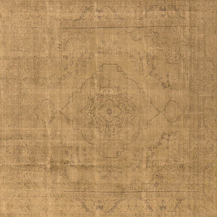 Square Oriental Brown Industrial Rug, urb1755brn