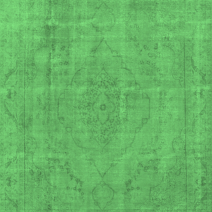 Machine Washable Oriental Emerald Green Industrial Area Rugs, wshurb1755emgrn