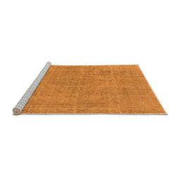 Sideview of Machine Washable Oriental Orange Industrial Area Rugs, wshurb1755org