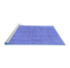 Sideview of Machine Washable Oriental Blue Industrial Rug, wshurb1755blu