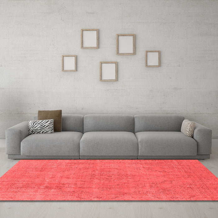 Industrial Red Washable Rugs