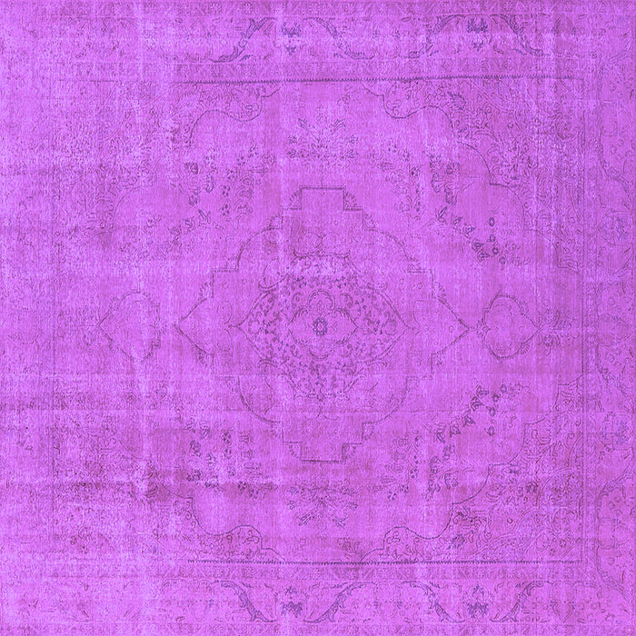 Square Machine Washable Oriental Purple Industrial Area Rugs, wshurb1755pur