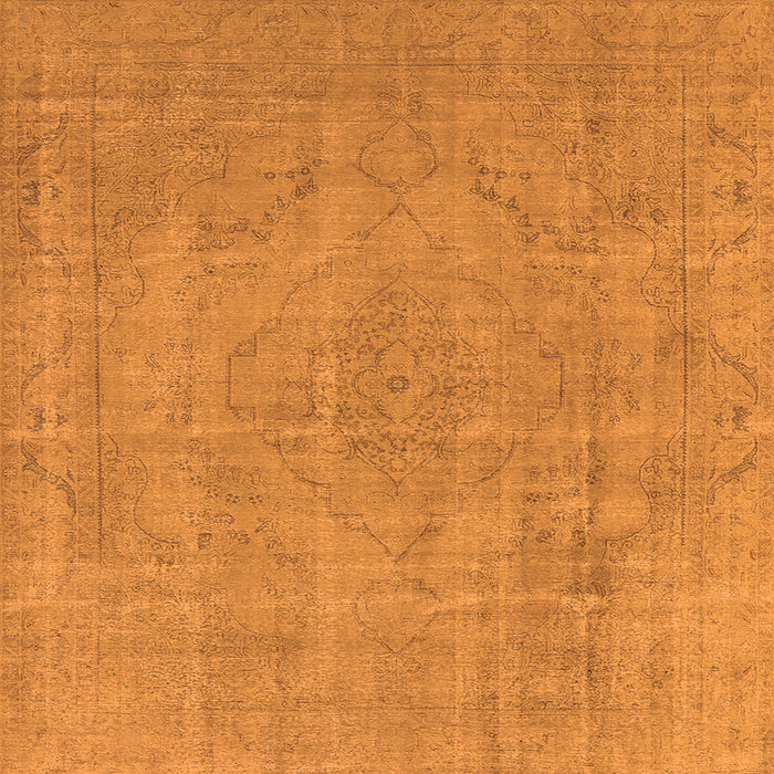 Square Oriental Orange Industrial Rug, urb1755org