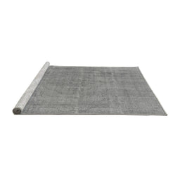Sideview of Machine Washable Oriental Gray Industrial Rug, wshurb1755gry