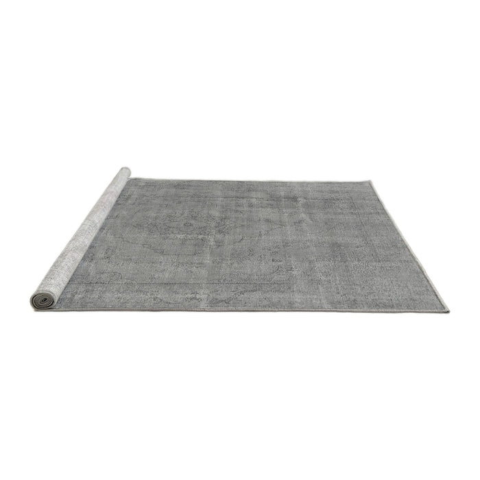 Sideview of Machine Washable Oriental Gray Industrial Rug, wshurb1755gry
