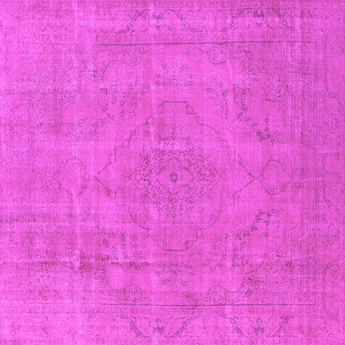 Square Machine Washable Oriental Pink Industrial Rug, wshurb1755pnk